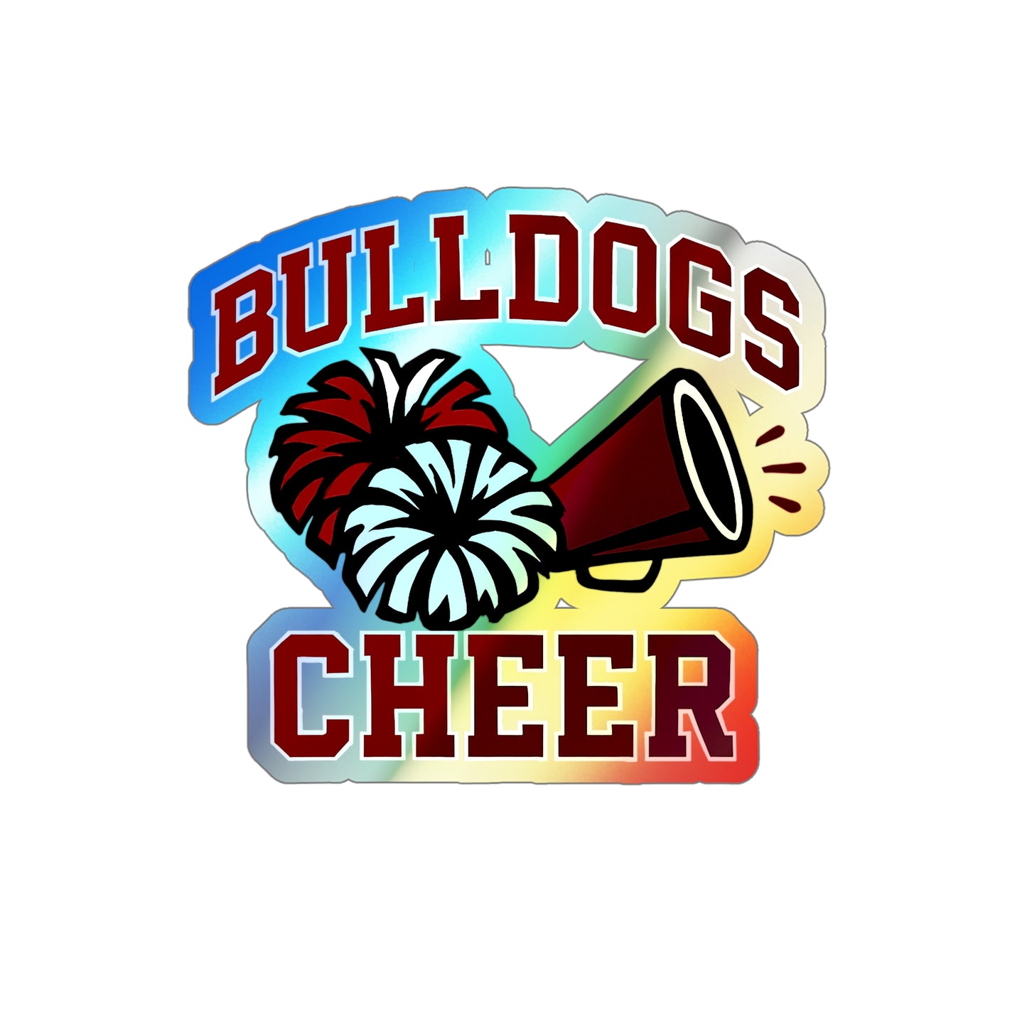 Bulldogs Holographic Die-cut Stickers
