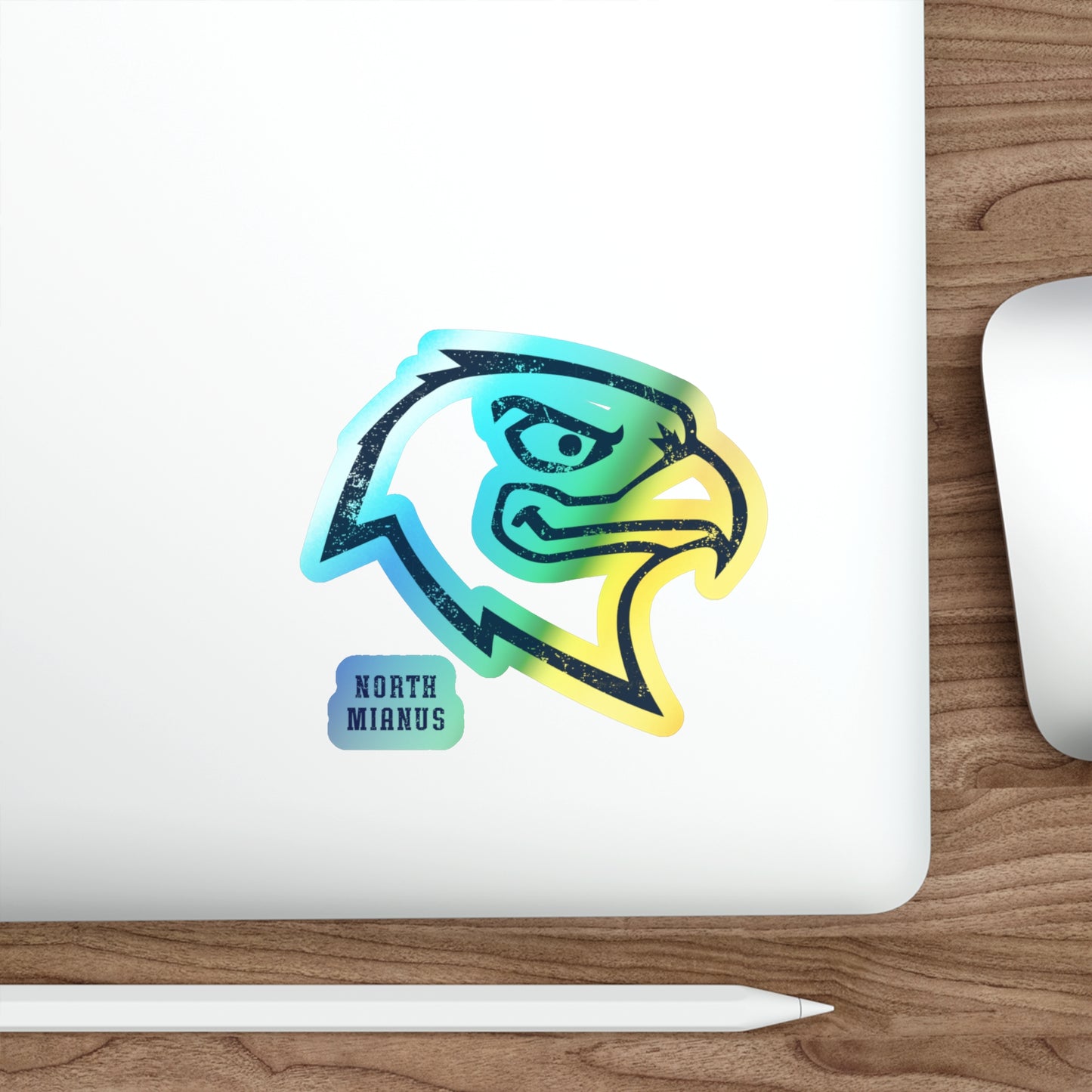 North Mianus Hawk Holographic Die-cut Stickers