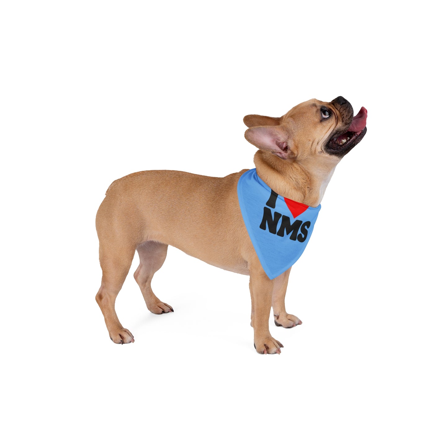 NMS I LOVE NMS Pet Bandana Blue, Dog Adopt Me Bandana, Dog customizable bandana, Dog Collar Bandana, Adopt Me Bandana