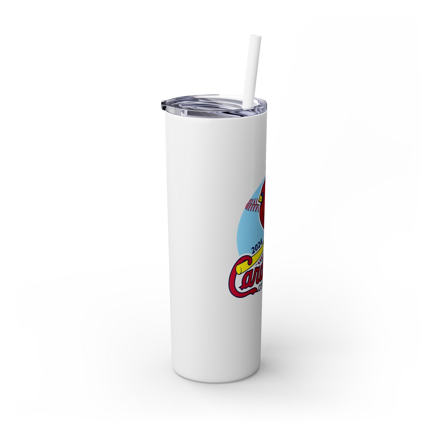 Cardinals Skinny Tumbler with Straw, 20oz