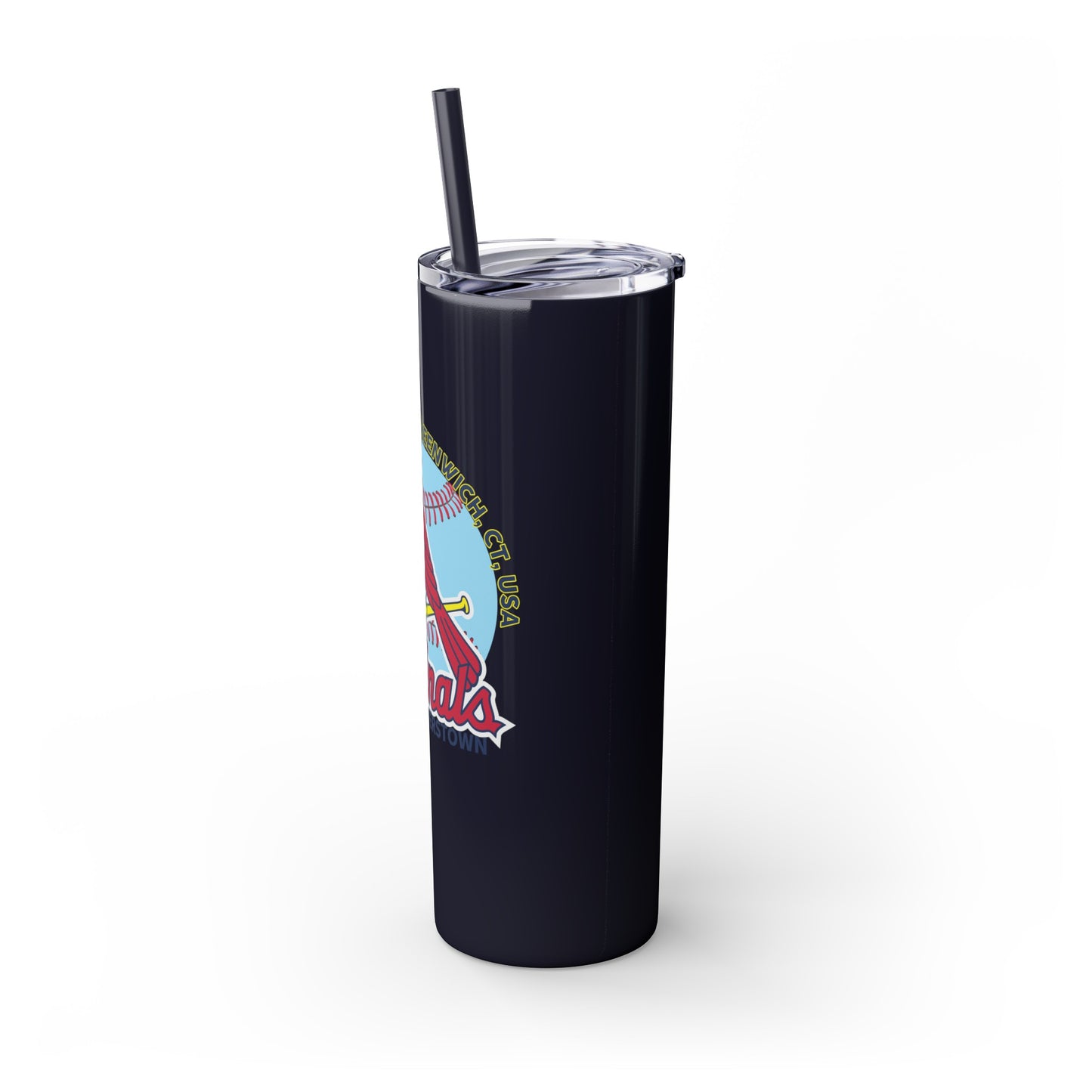Cardinals Skinny Tumbler with Straw, 20oz