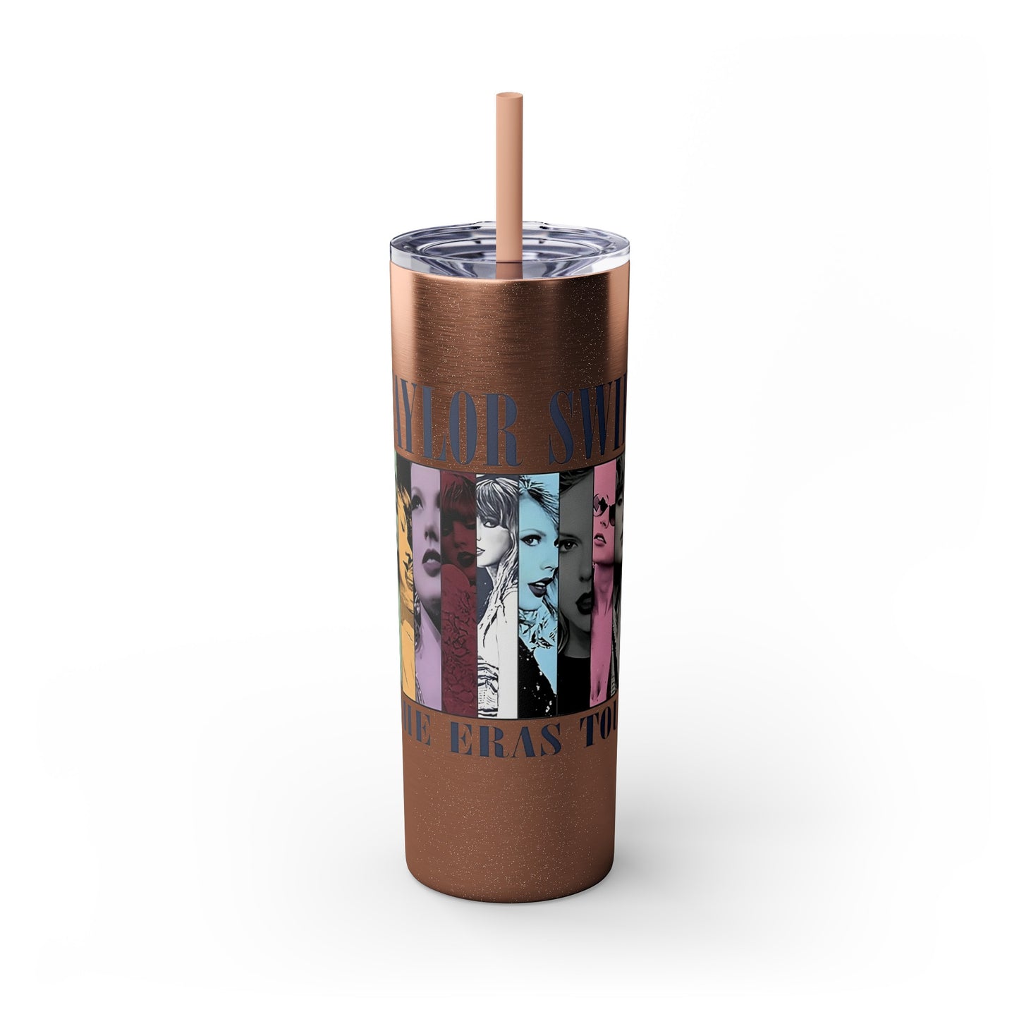 Swiftie Glitter Tumbler, Swiftie Water Bottle, Gift for Swiftie, Gift for Era Tour, TS Skinny Tumbler with Straw, 20oz