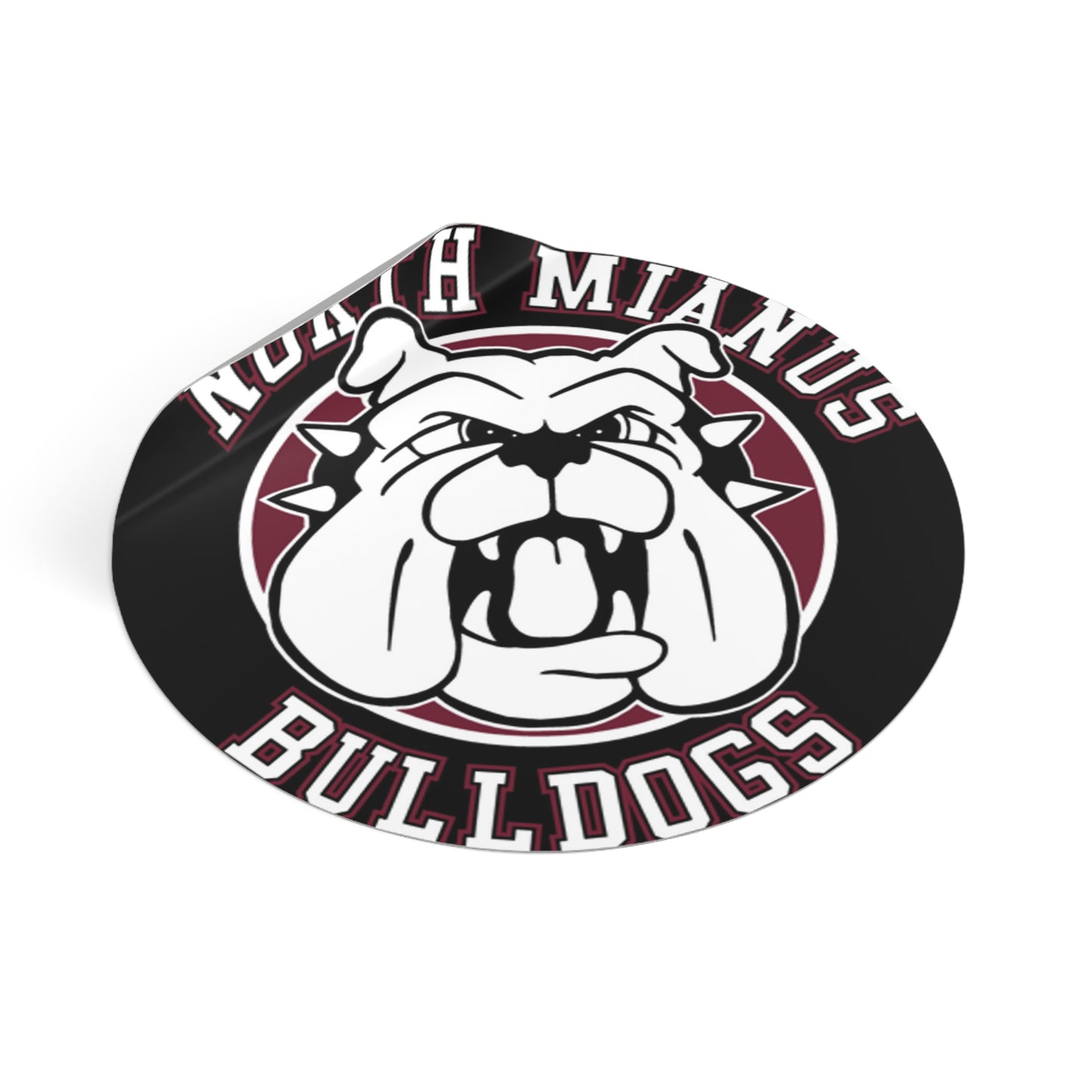 Bulldogs Circle Sticker Various Sizes