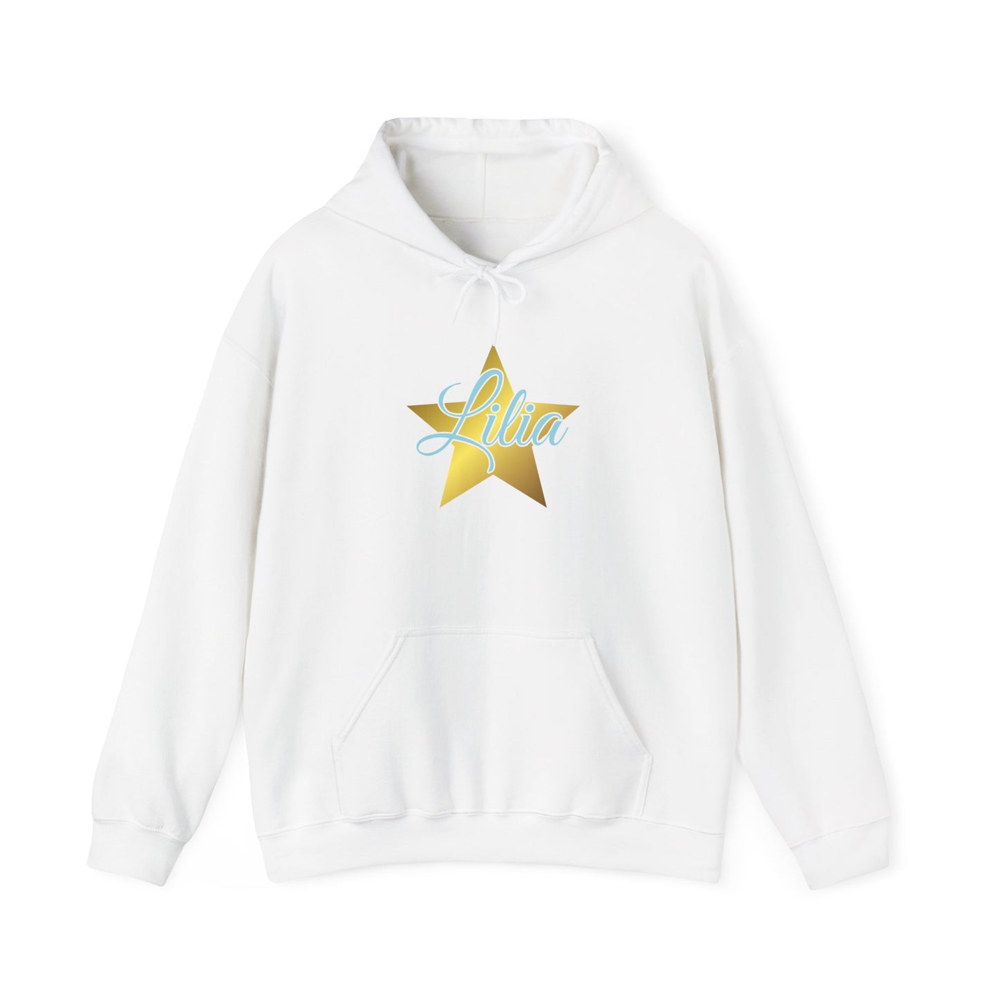Golden Star Personalized Hoodie, Unisex Pullover Sweatshirt, Custom Gift for Her, Cozy Wardrobe Essential, Birthday Gift
