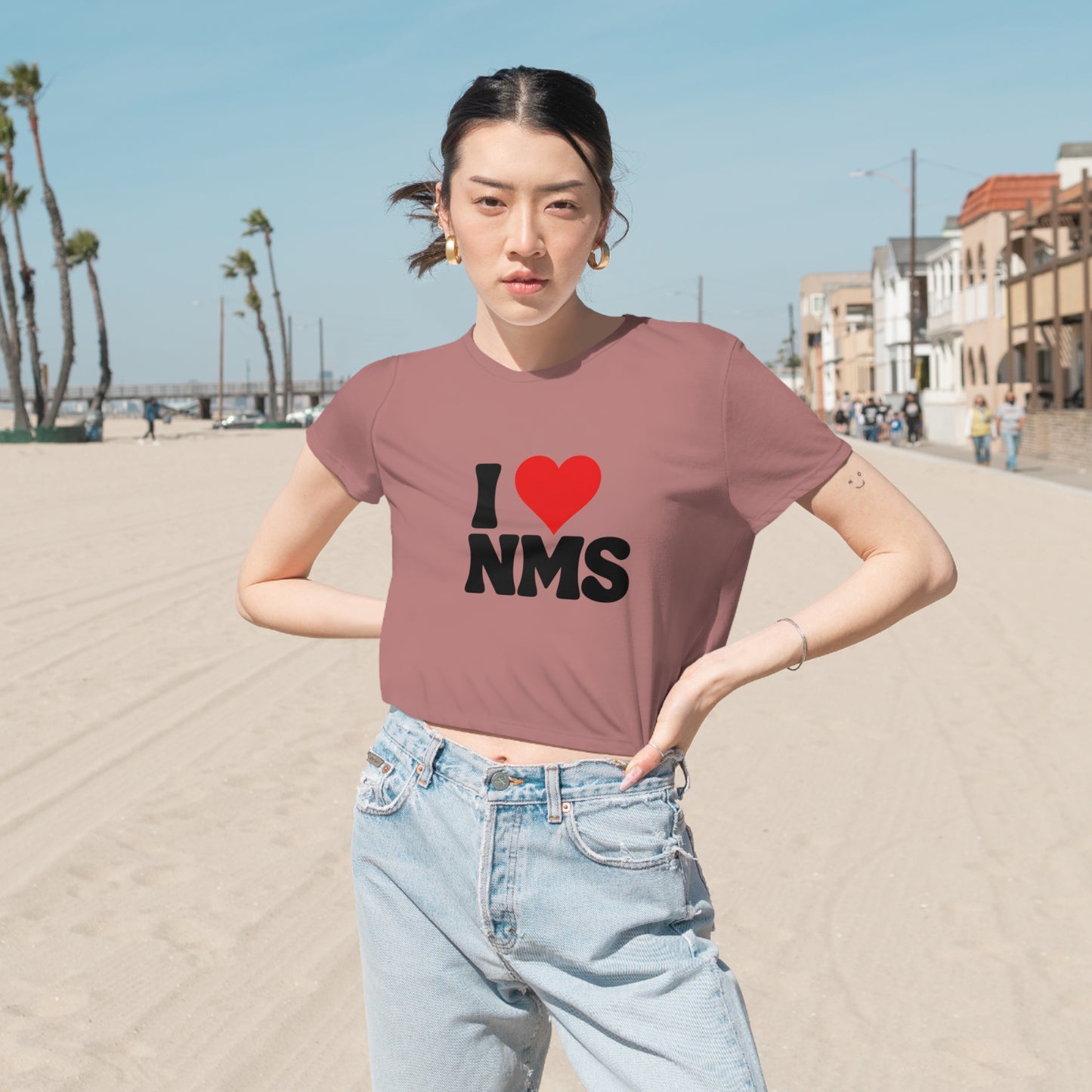 NMS I LOVE NMS crop top, WOmen's Flowy TEE