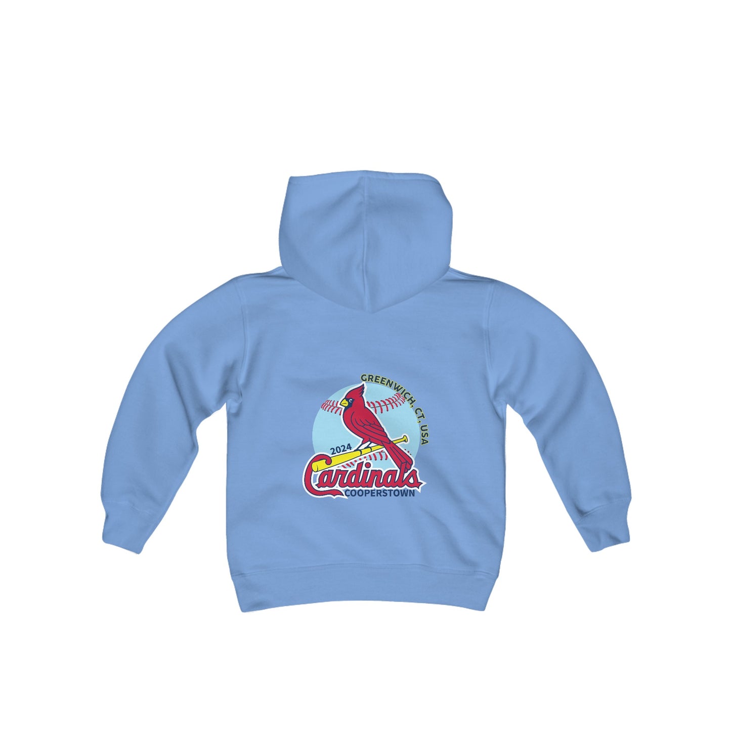 Cardinal non embroidered Youth Heavy Blend Hooded Sweatshirt