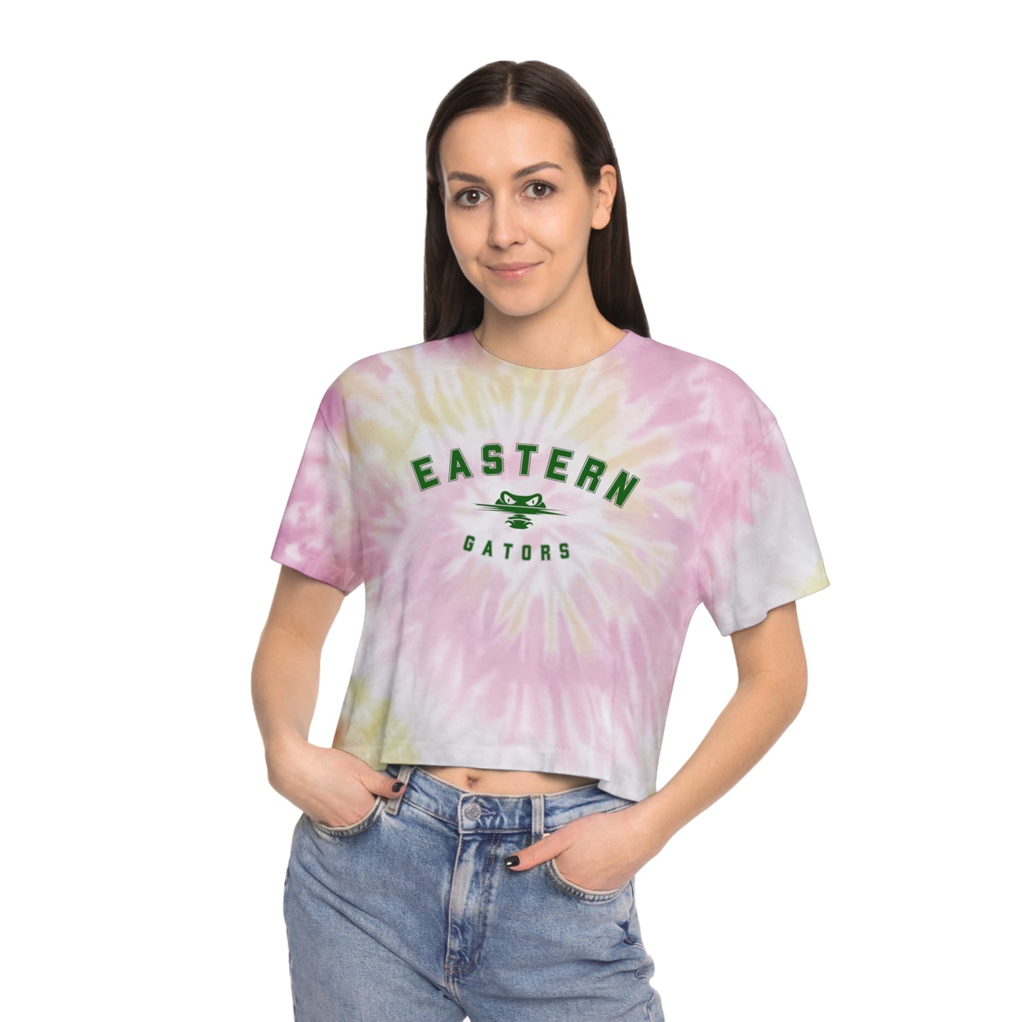 EMS Eastern Middle School Women's Tie-Dye Crop Tee