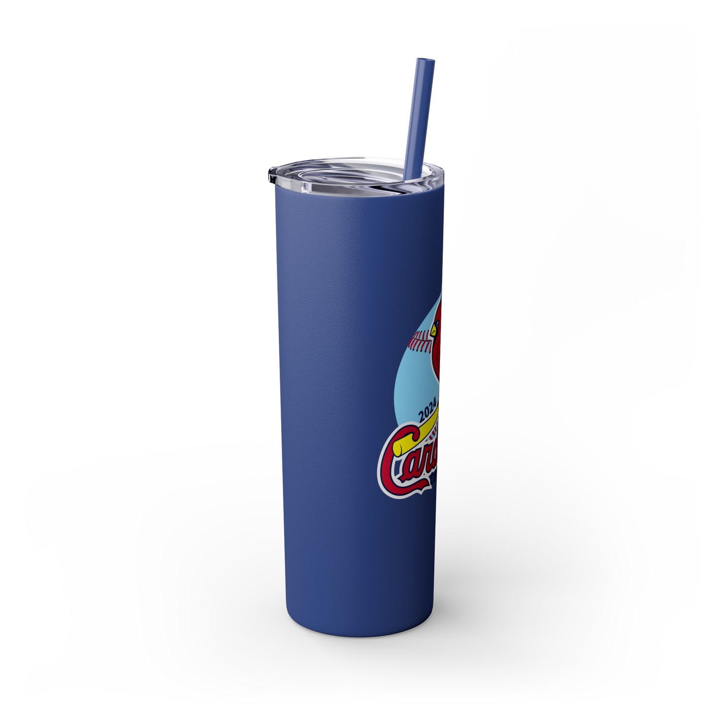 Cardinals Skinny Tumbler with Straw, 20oz