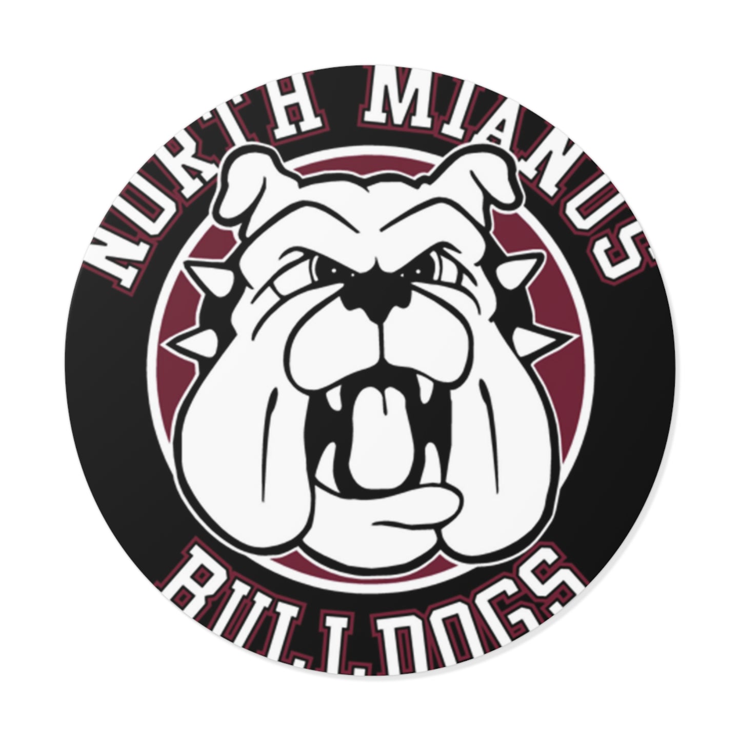 Bulldogs Circle Sticker Various Sizes