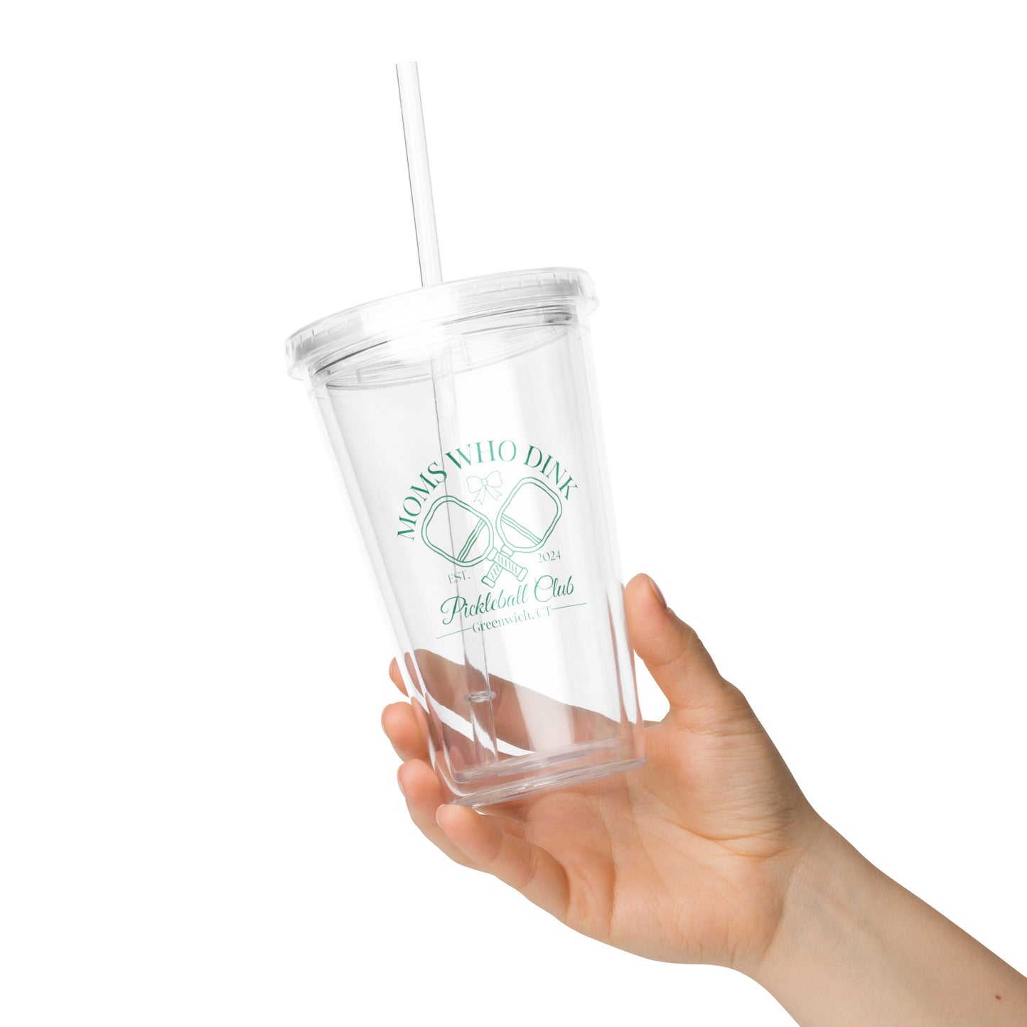 Pickleball Clear plastic tumbler