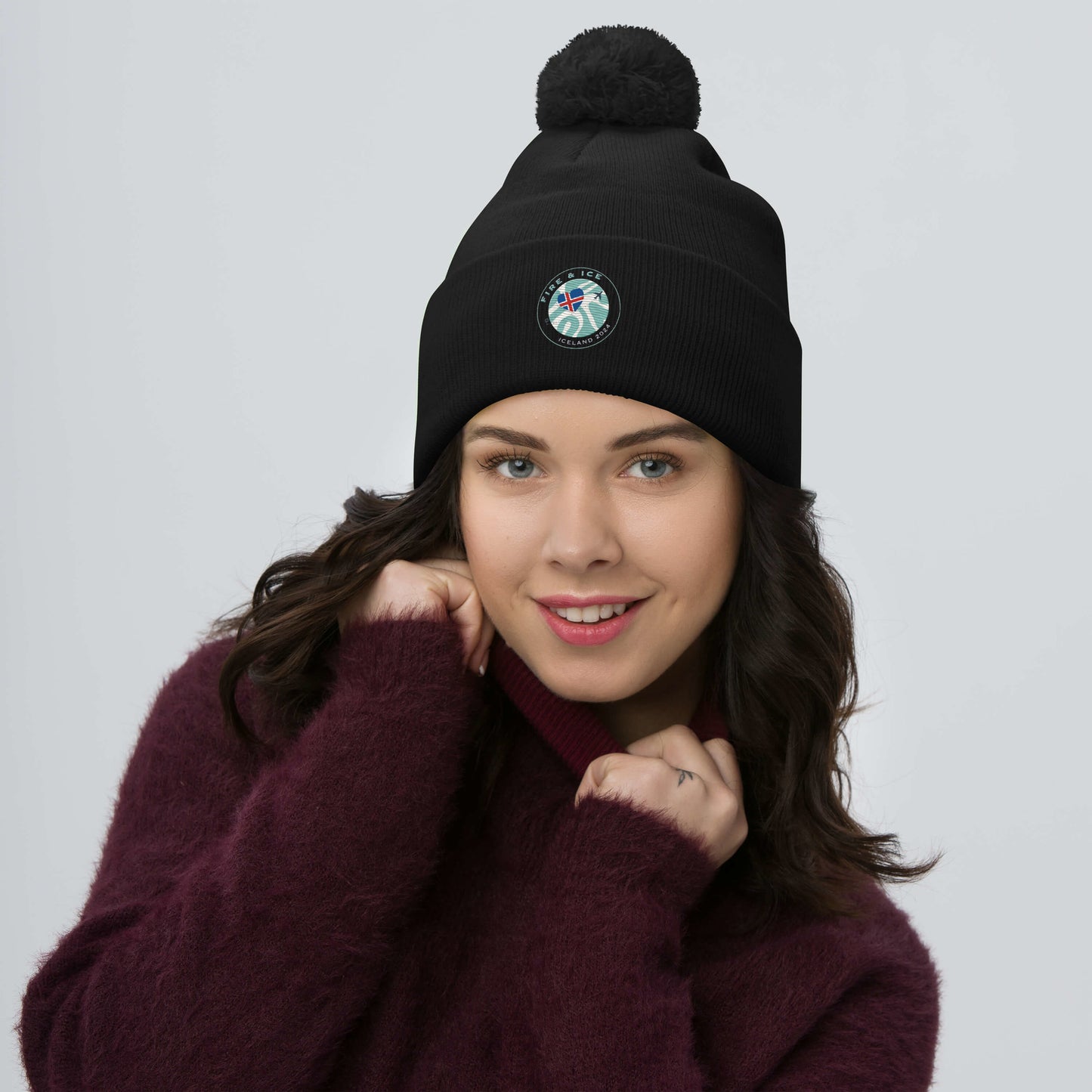 Fire&Ice Pom-Pom Beanie