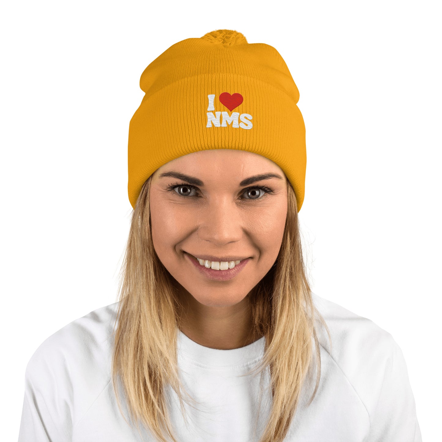NMS I LOVE NMS Pom-Pom Beanie