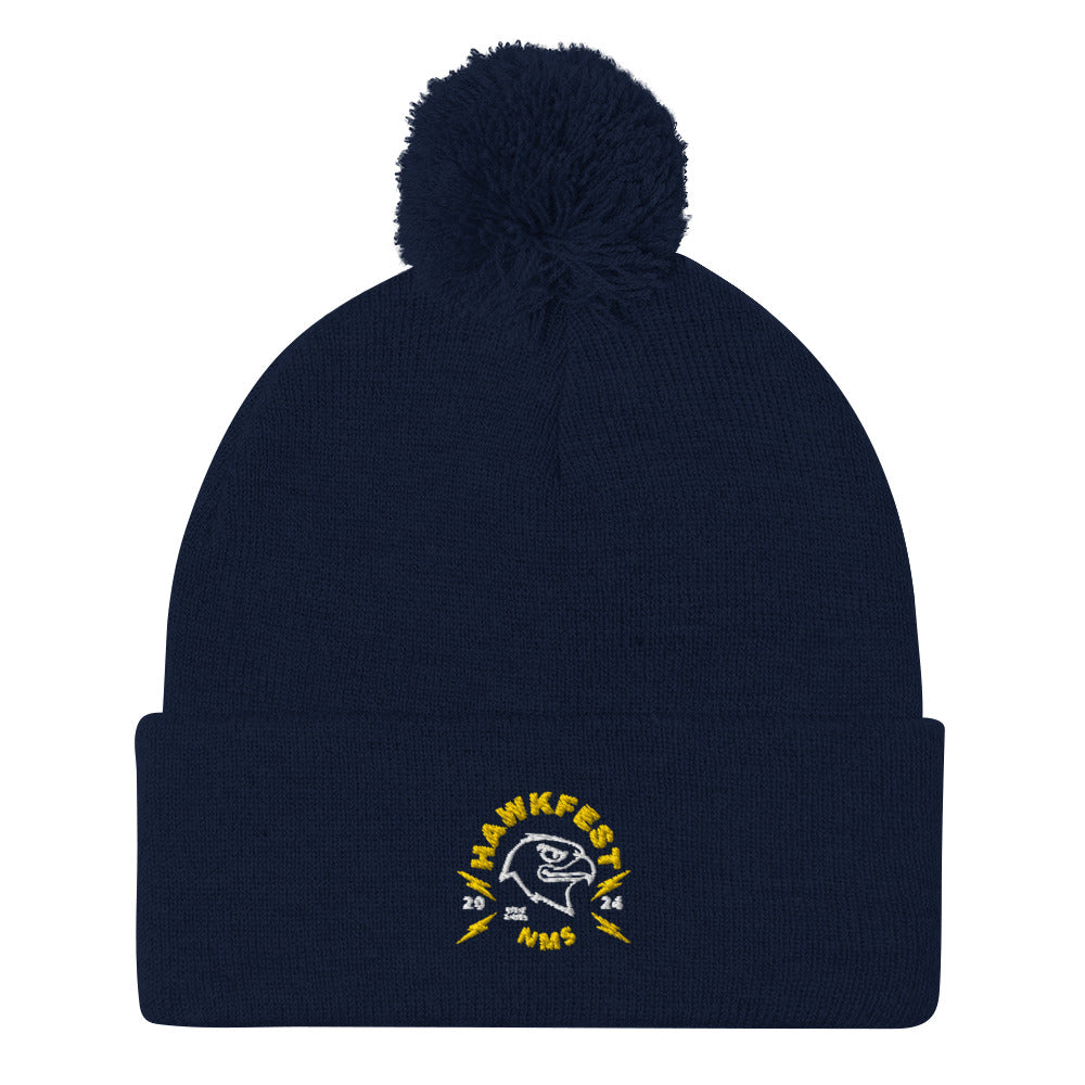 NMS Hawkfest Pom-Pom Beanie