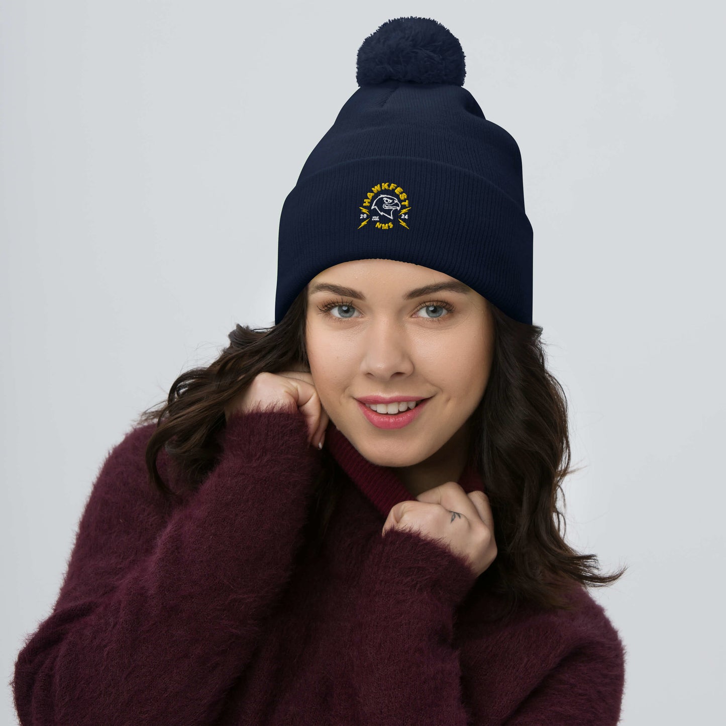 NMS Hawkfest Pom-Pom Beanie