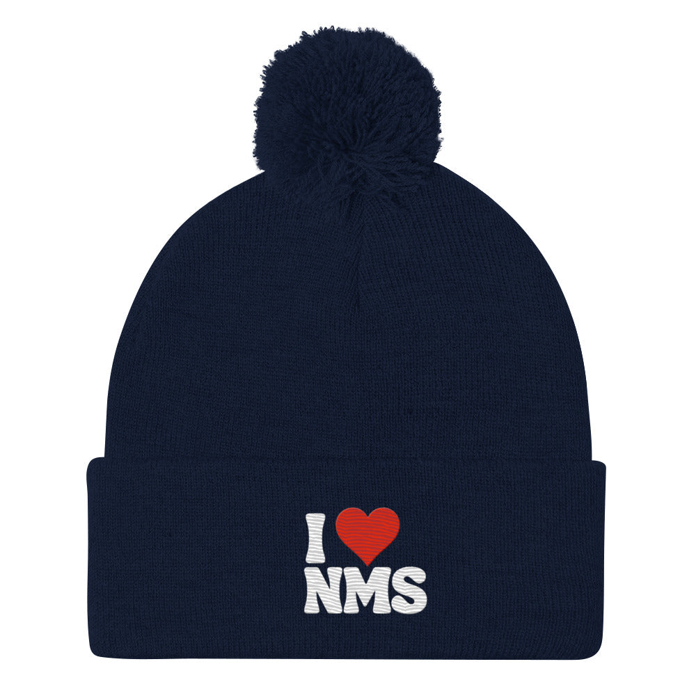 NMS I LOVE NMS Pom-Pom Beanie