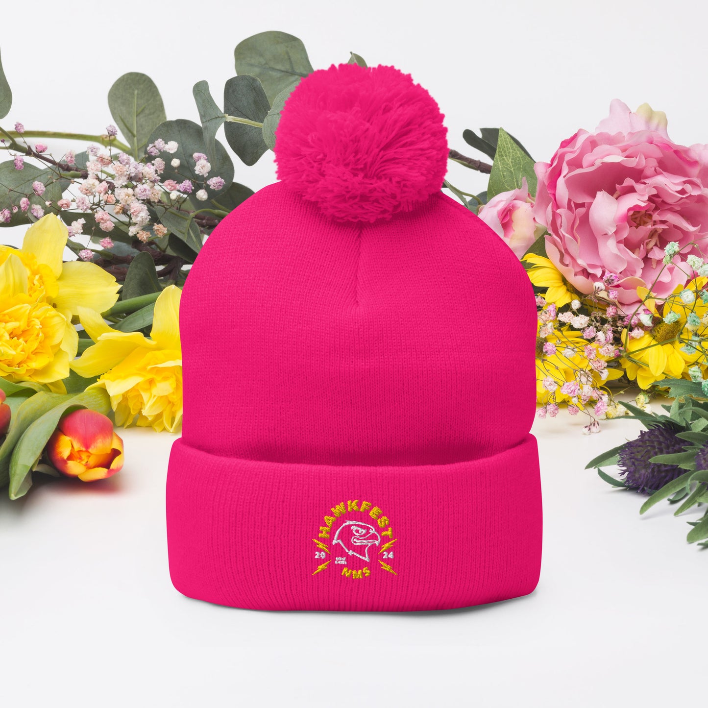 NMS Hawkfest Pom-Pom Beanie
