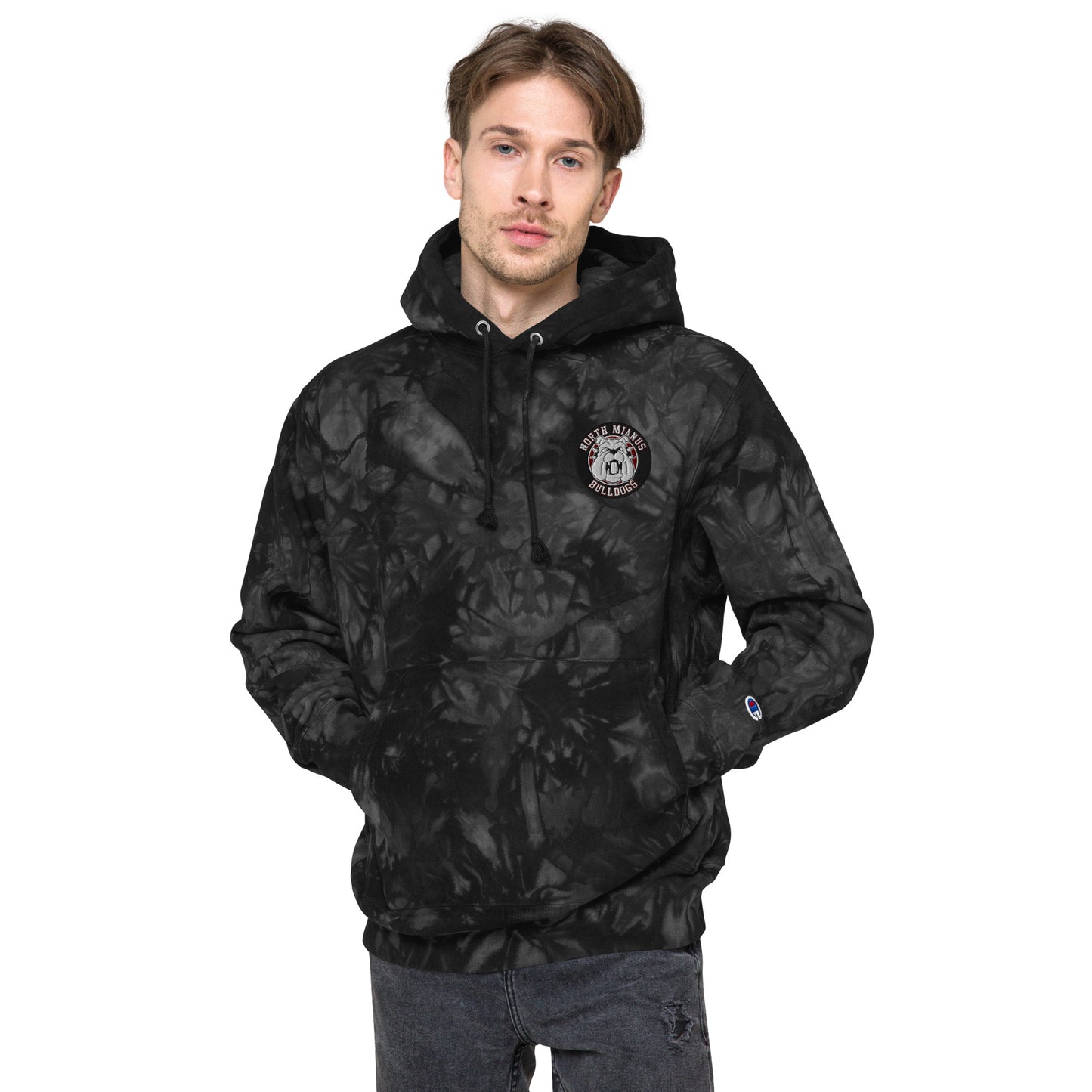 Bulldogs Unisex Champion tie-dye hoodie