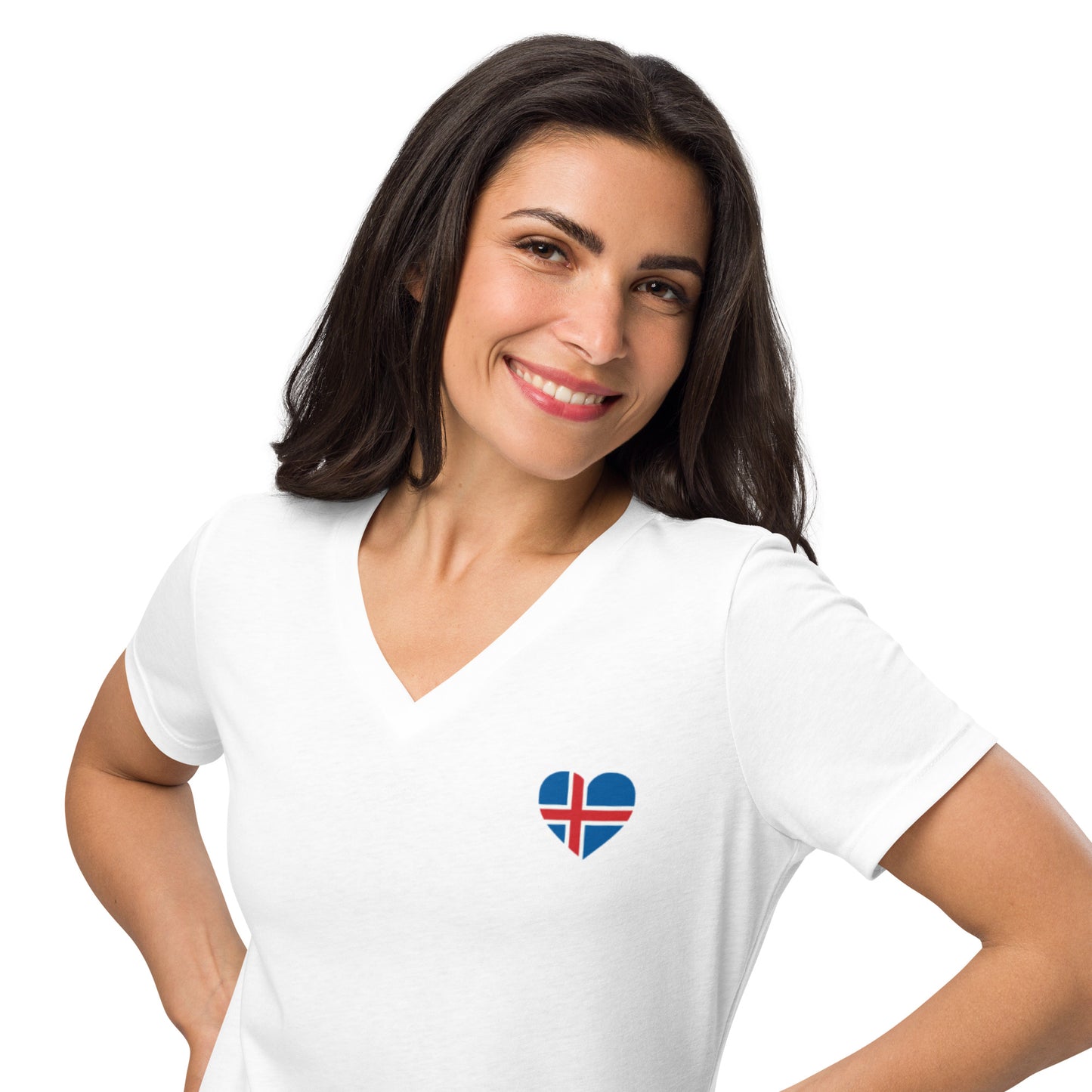 Iceland Women’s relaxed v-neck t-shirt