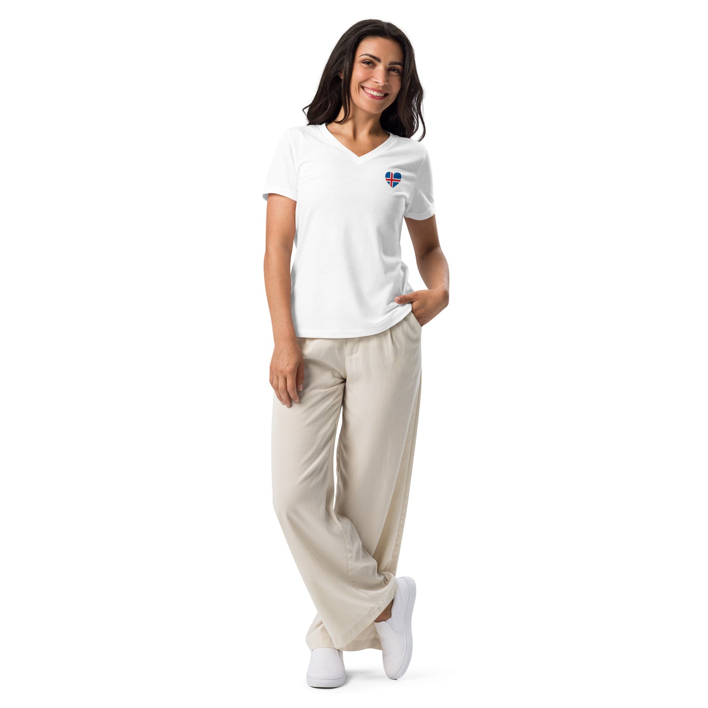 Iceland Women’s relaxed v-neck t-shirt