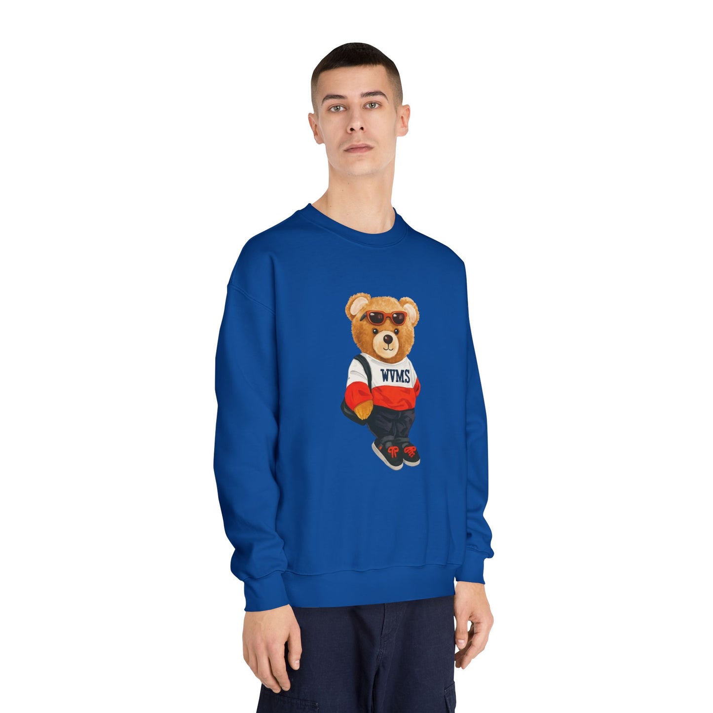 Welsh Valley Casual Bear Graphic Crewneck Sweatshirt
