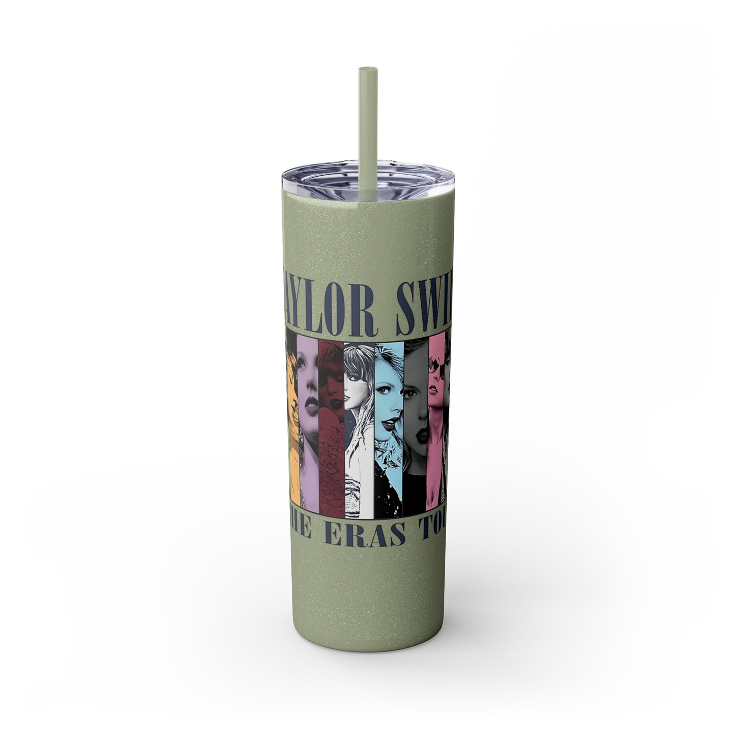 Swiftie Glitter Tumbler, Swiftie Water Bottle, Gift for Swiftie, Gift for Era Tour, TS Skinny Tumbler with Straw, 20oz