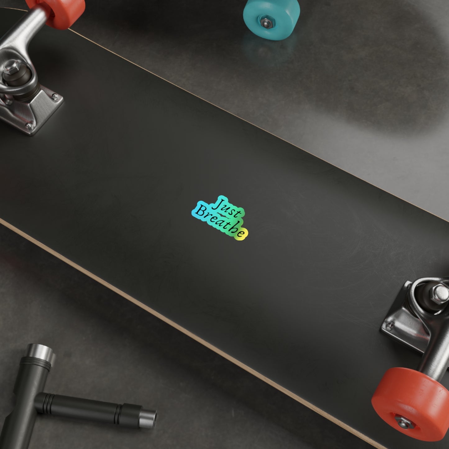 Just Breath, Yoga Meditation Stickers, Pearl Jam Holographic Die-cut Stickers