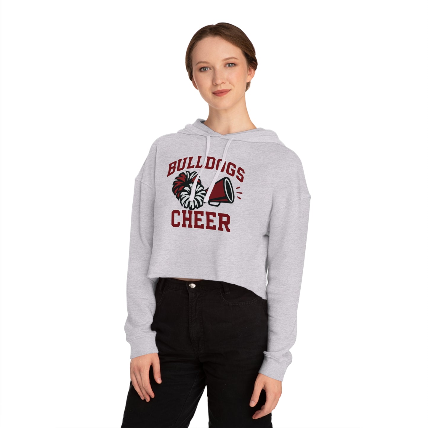 Bulldogs Cheer Crop ADULT Sweatshirt