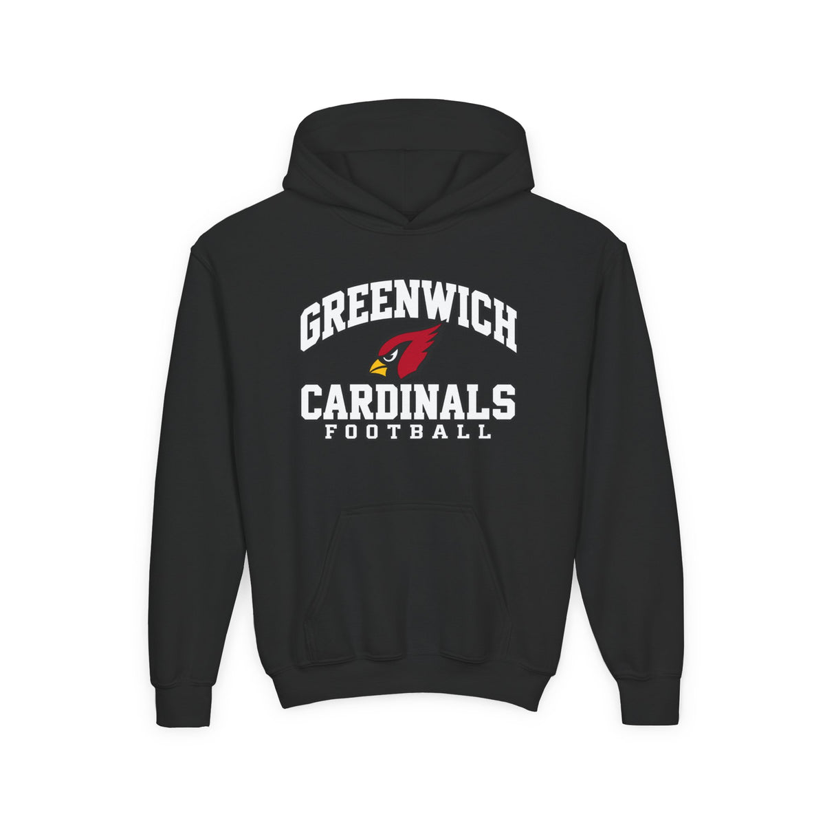 Greenwich Cardinals Football Youth Hoodie