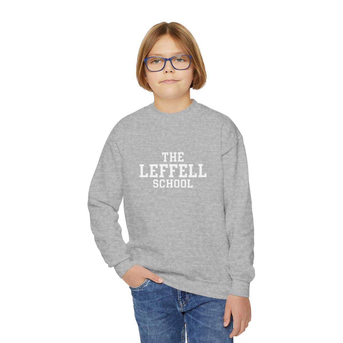 The Leffell School Collegiate Collection Youth Crewneck Sweatshirt