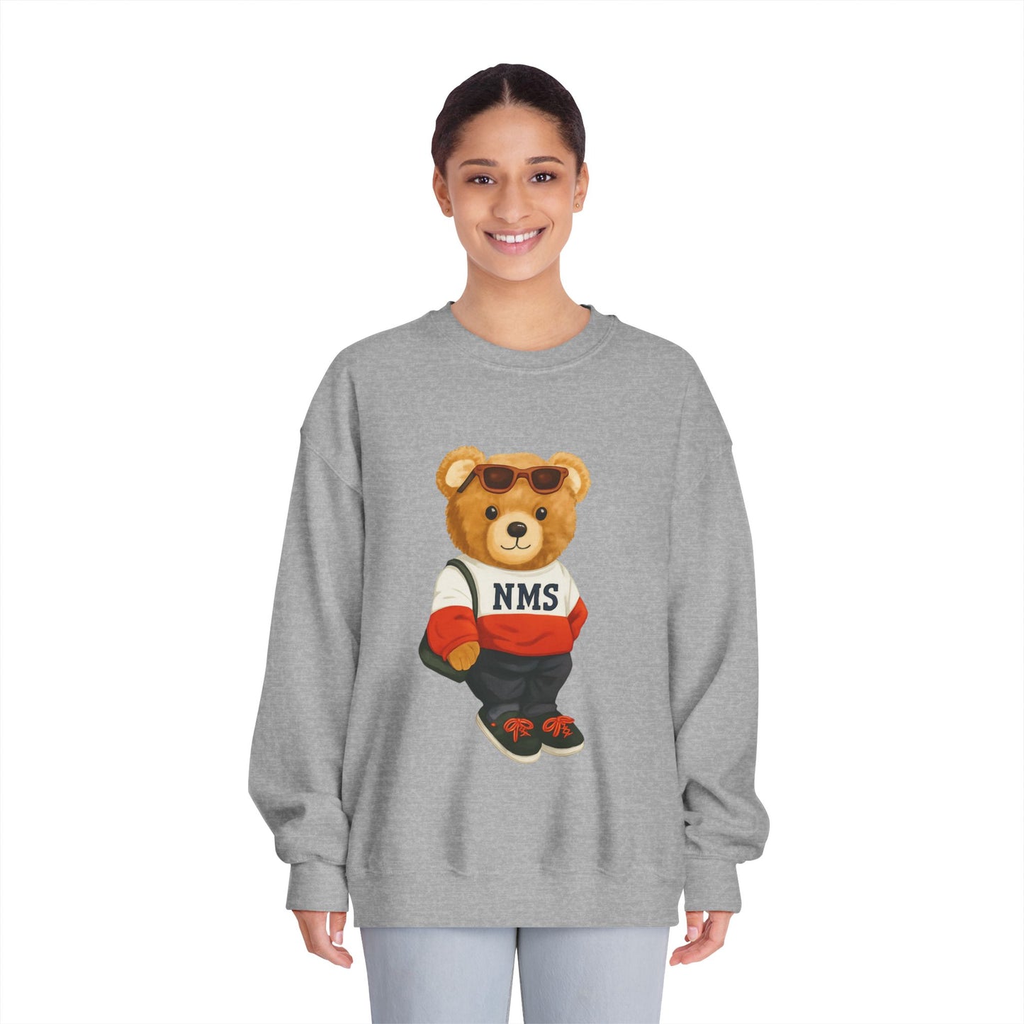 NMS Casual Bear Graphic Crewneck Sweatshirt ADULT