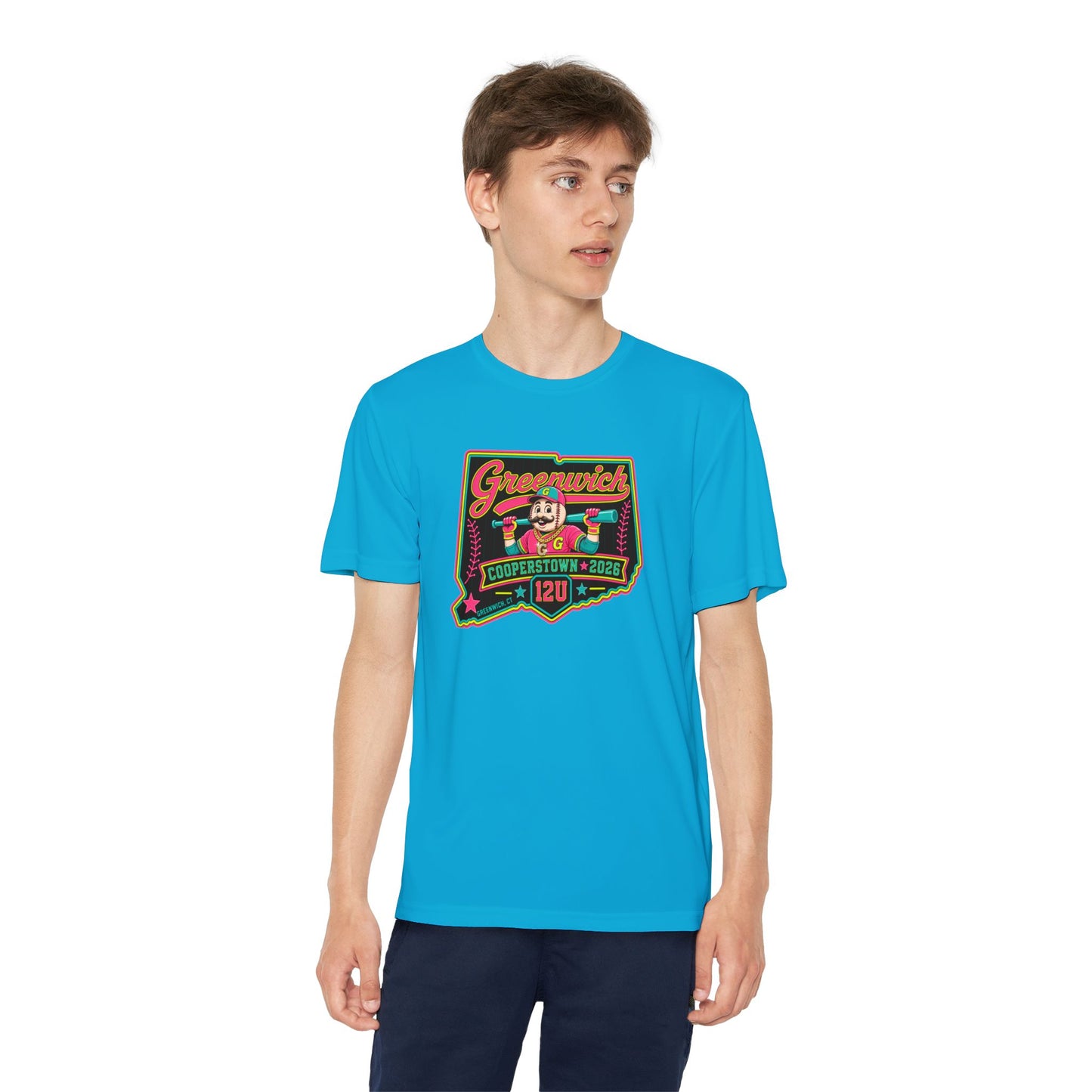 Greenwich Cooperstown Drippy Pin Performance Youth Competitor Tee