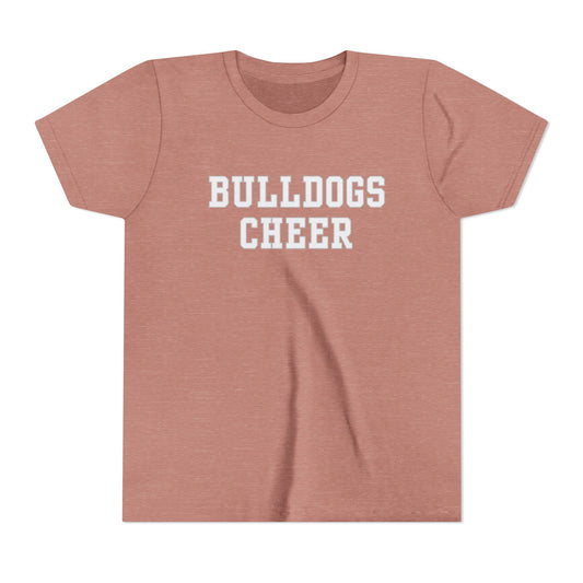 Bulldogs Cheer Kids Cheerleader Shirt, Cheer shirt for cheerleader, Kids Cheer Merch, Kids Cheer,Youth Short Sleeve Tee