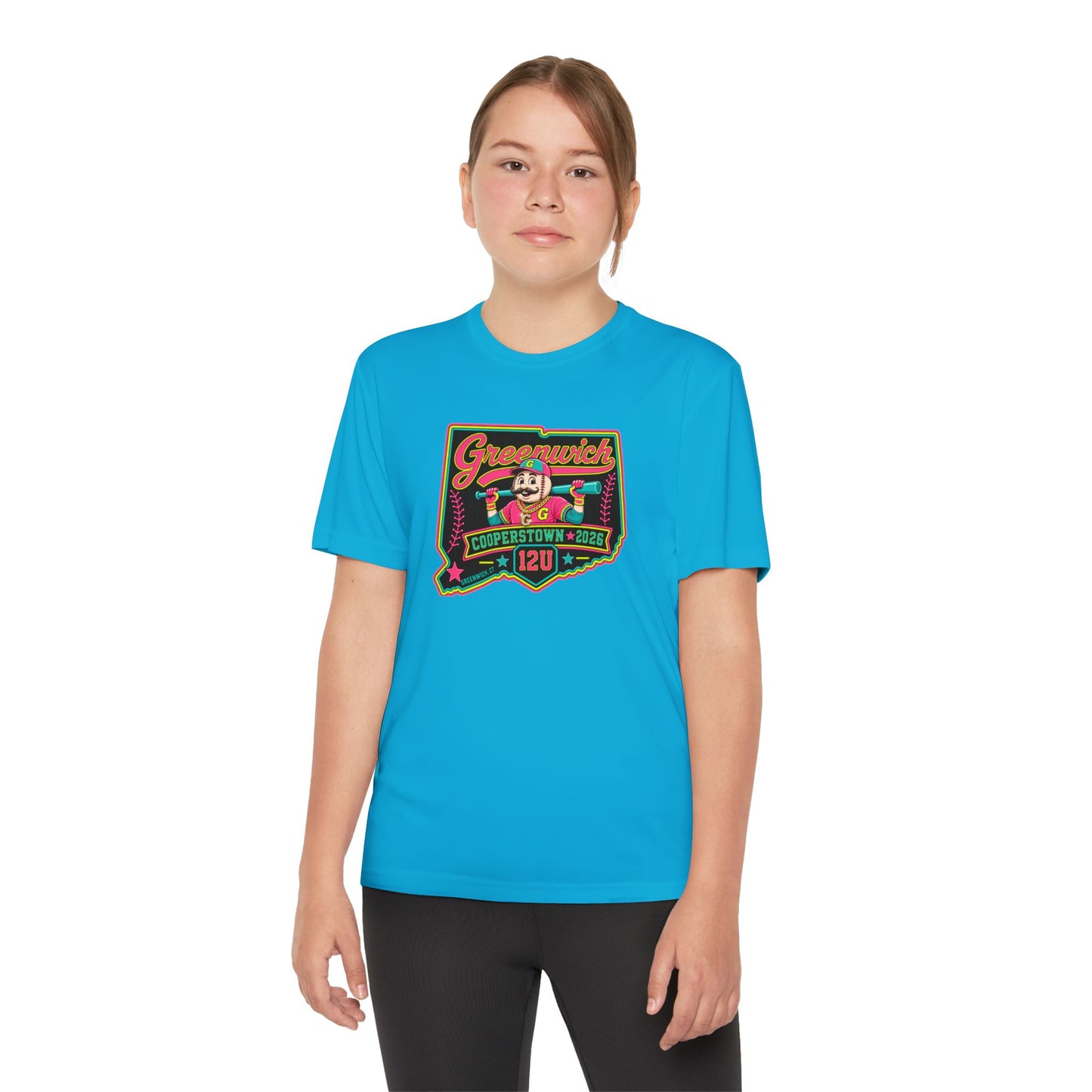 Greenwich Cooperstown Drippy Pin Performance Youth Competitor Tee