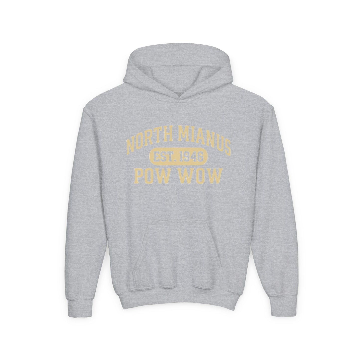 North Mianus Pow Wow Youth Hoodie — Est. 1948 School Spirit Sweatshirt