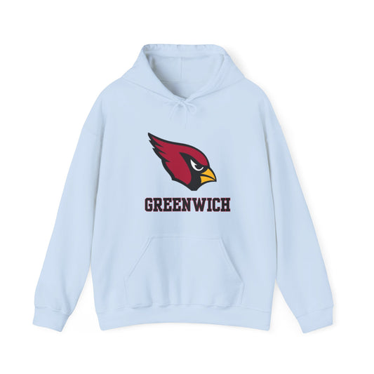 Greenwich white hoodie, Gift for Graduate, Gift for GHS Student,  Unisex Heavy Blend™ Hooded Sweatshirt