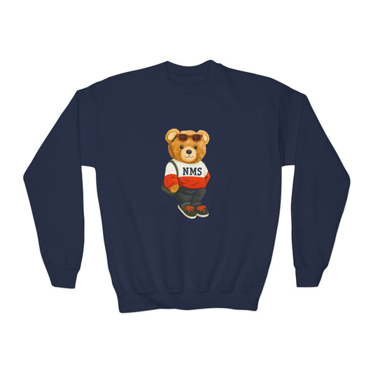 NMS YOUTH Bear Crewneck Sweatshirt — NMS Teddy Graphic