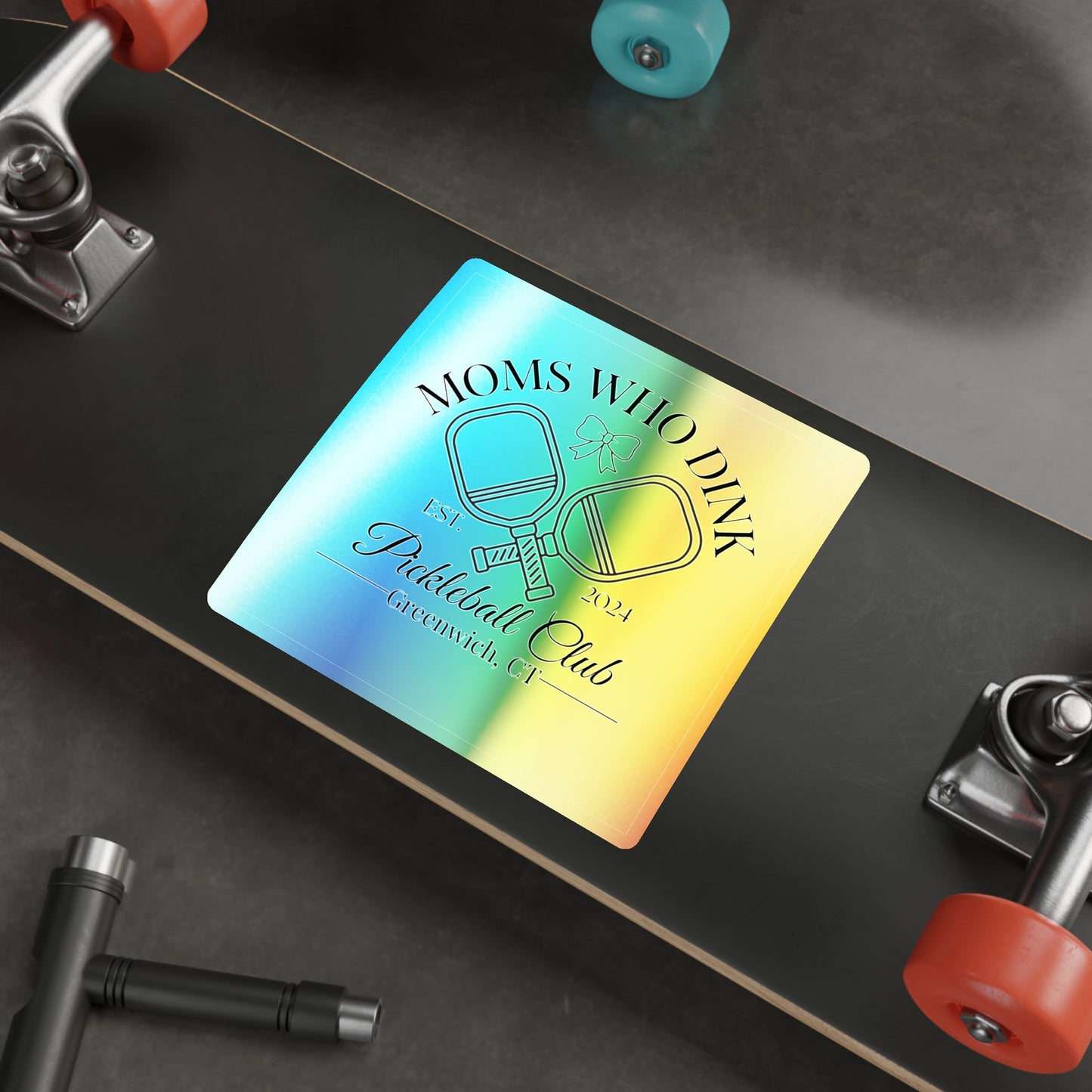 Pickleball Holographic Die-cut Stickers
