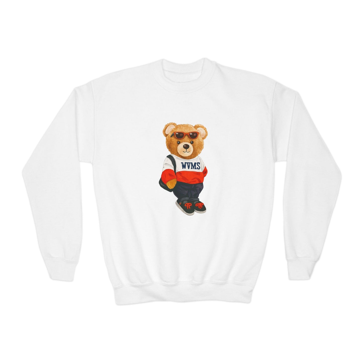 *YOUTH Welsh Valley YOUTH Bear Crewneck Sweatshirt — NMS Teddy Graphic
