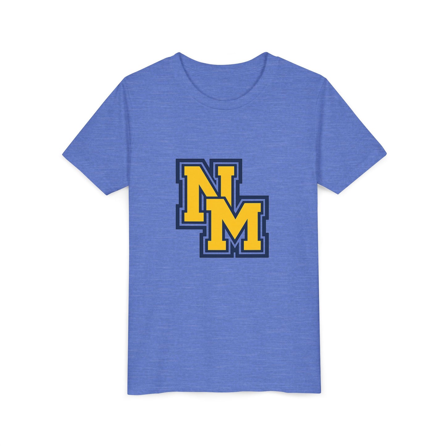 Youth Tee — Yellow NM Logo School Spirit T-Shirt