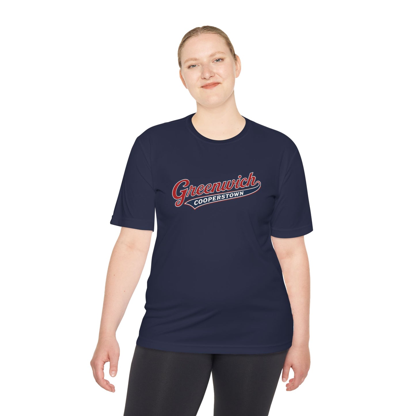 Greenwich Cooperstown Swoosh Performance ADULT SIZE Moisture-Wicking Shirt