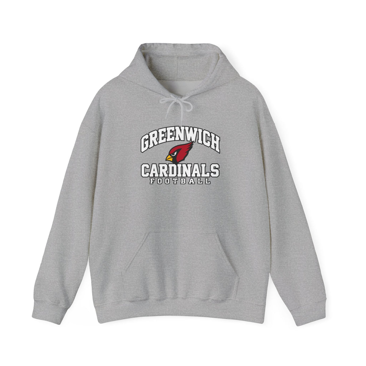 Greenwich Cardinals Football Adult Hoodie