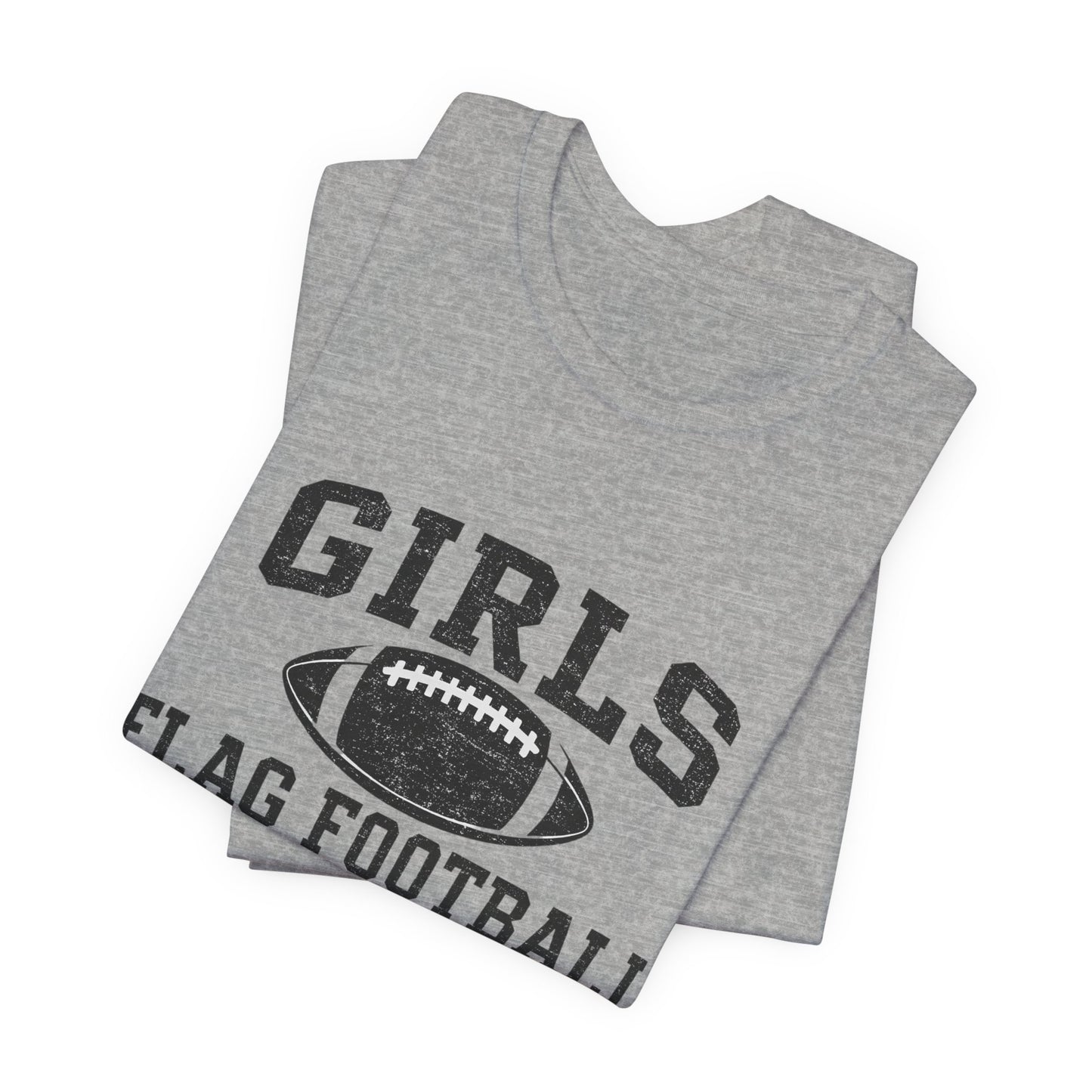Girls Flag Football Tee — Athletic Football Graphic Shirt