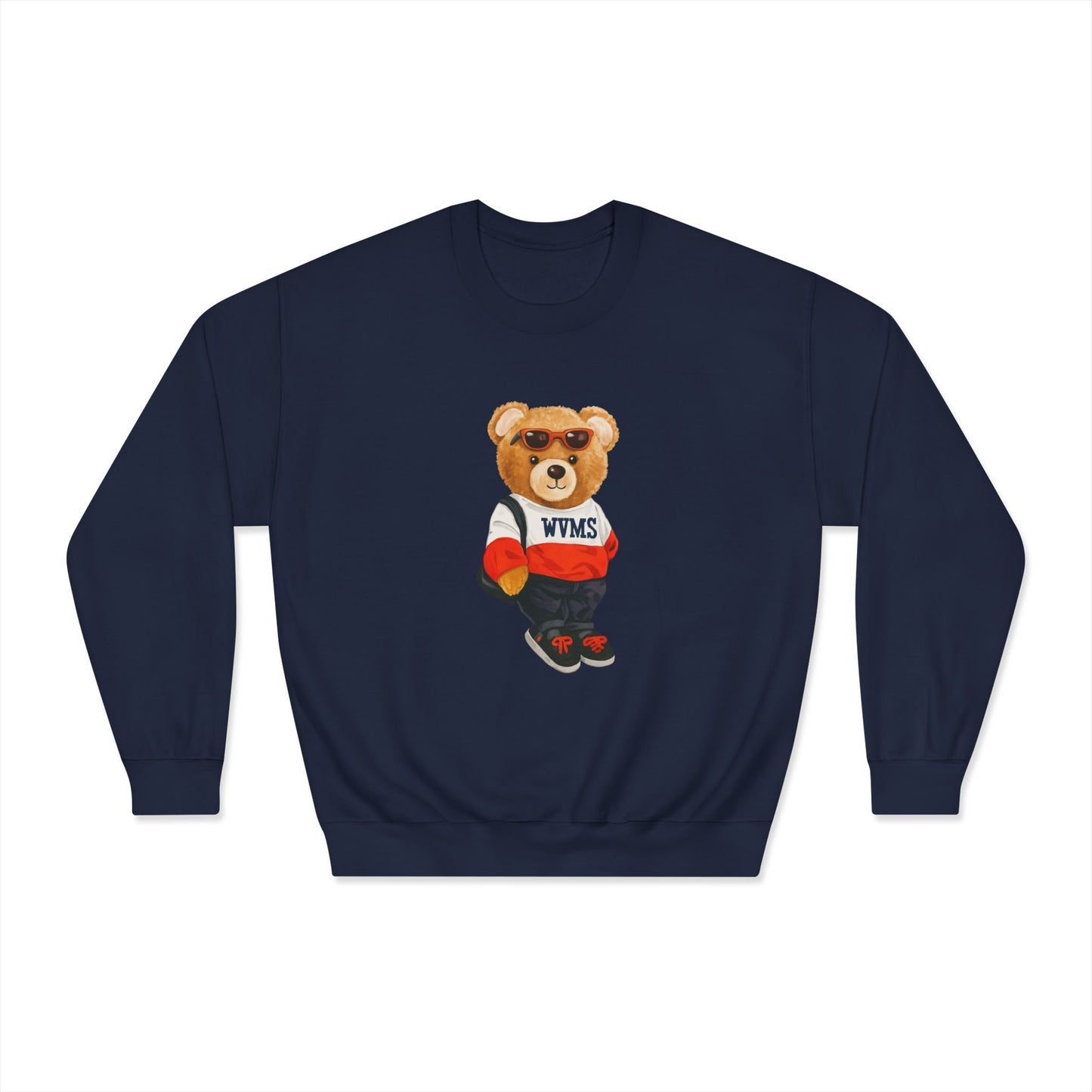 Welsh Valley Casual Bear Graphic Crewneck Sweatshirt