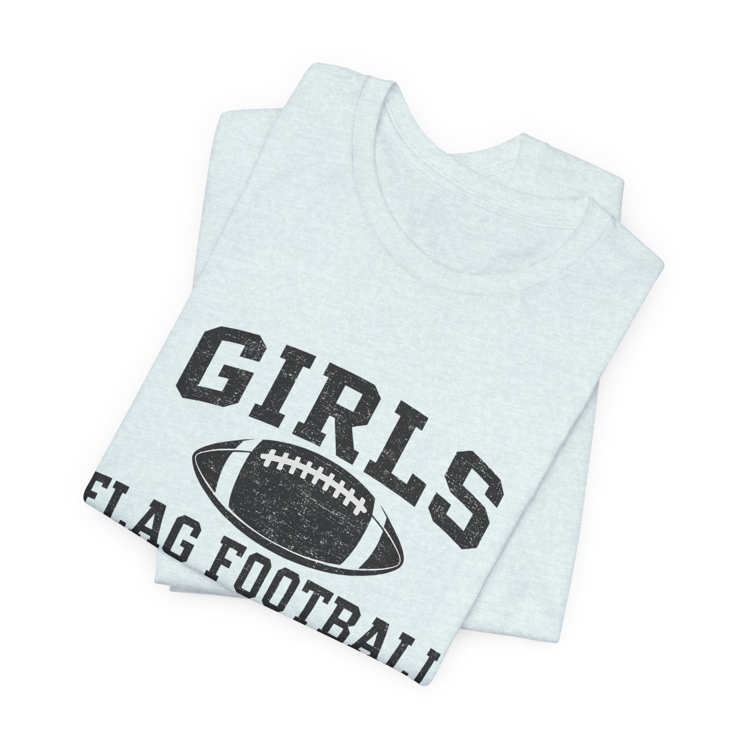 Girls Flag Football Tee — Athletic Football Graphic Shirt