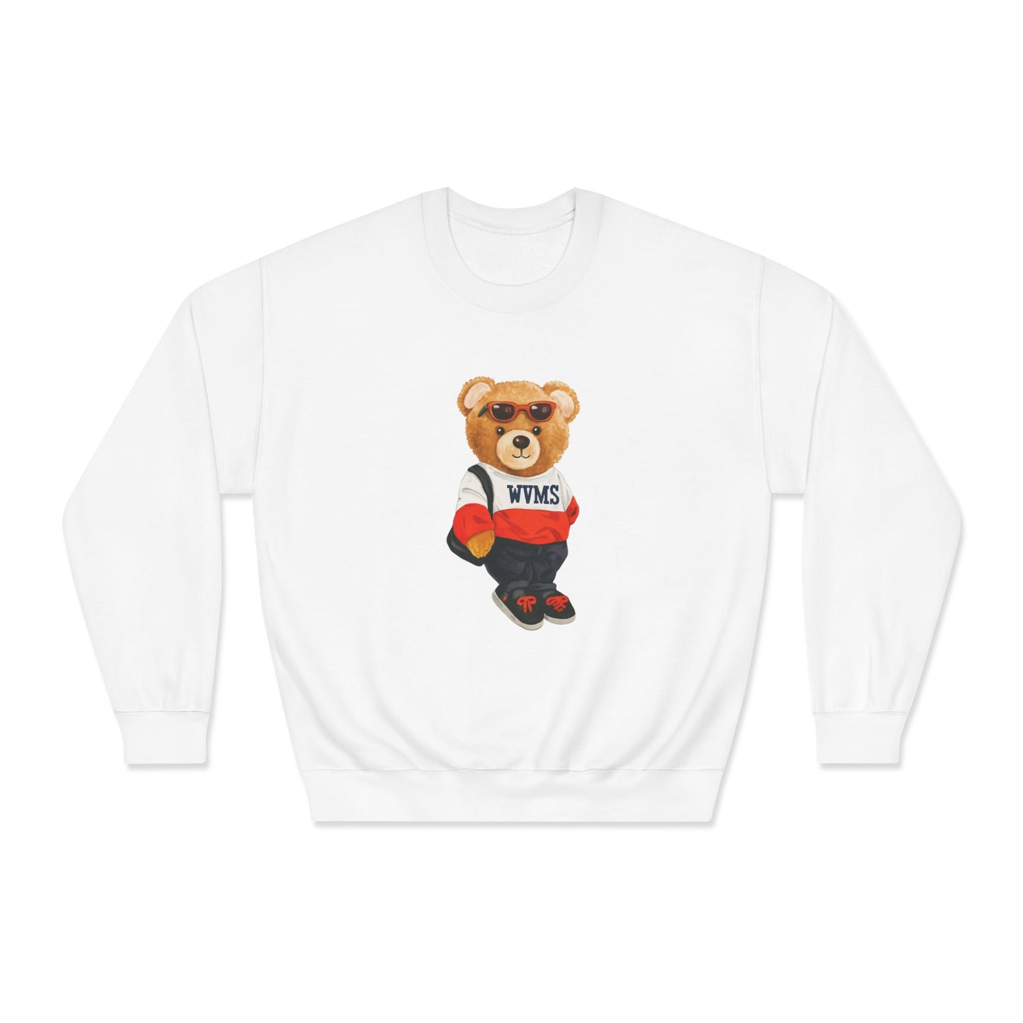 Welsh Valley Casual Bear Graphic Crewneck Sweatshirt