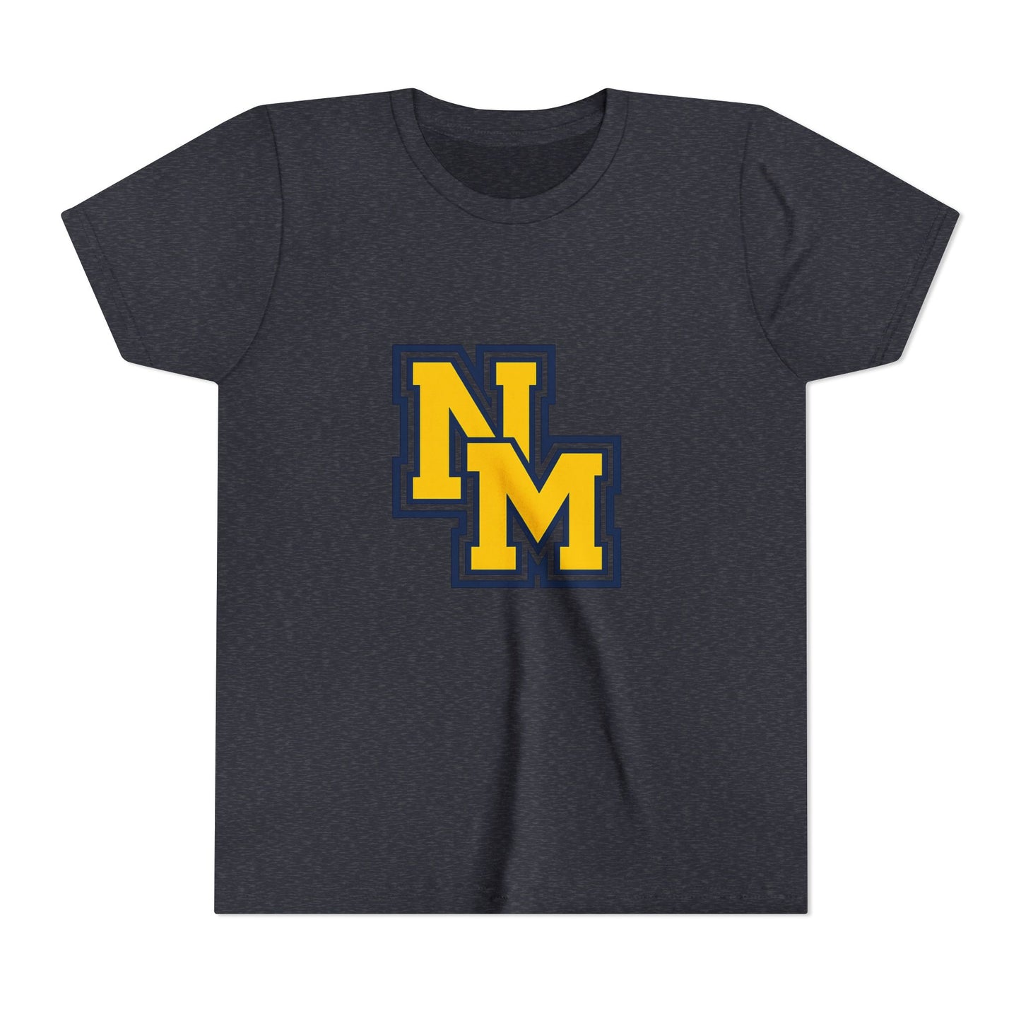 Youth Tee — Yellow NM Logo School Spirit T-Shirt