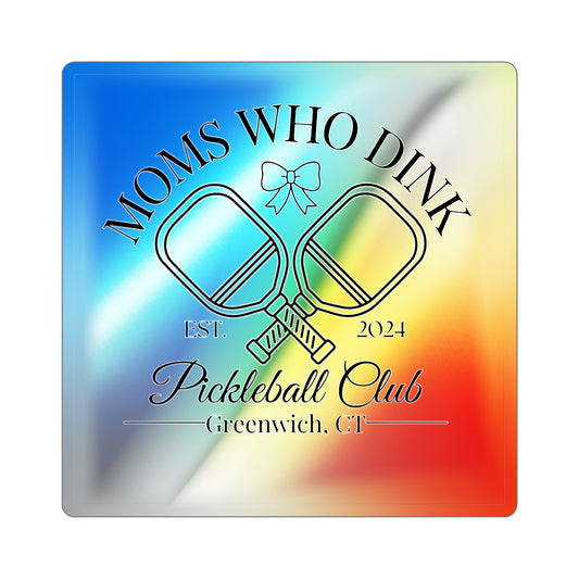 Pickleball Holographic Die-cut Stickers