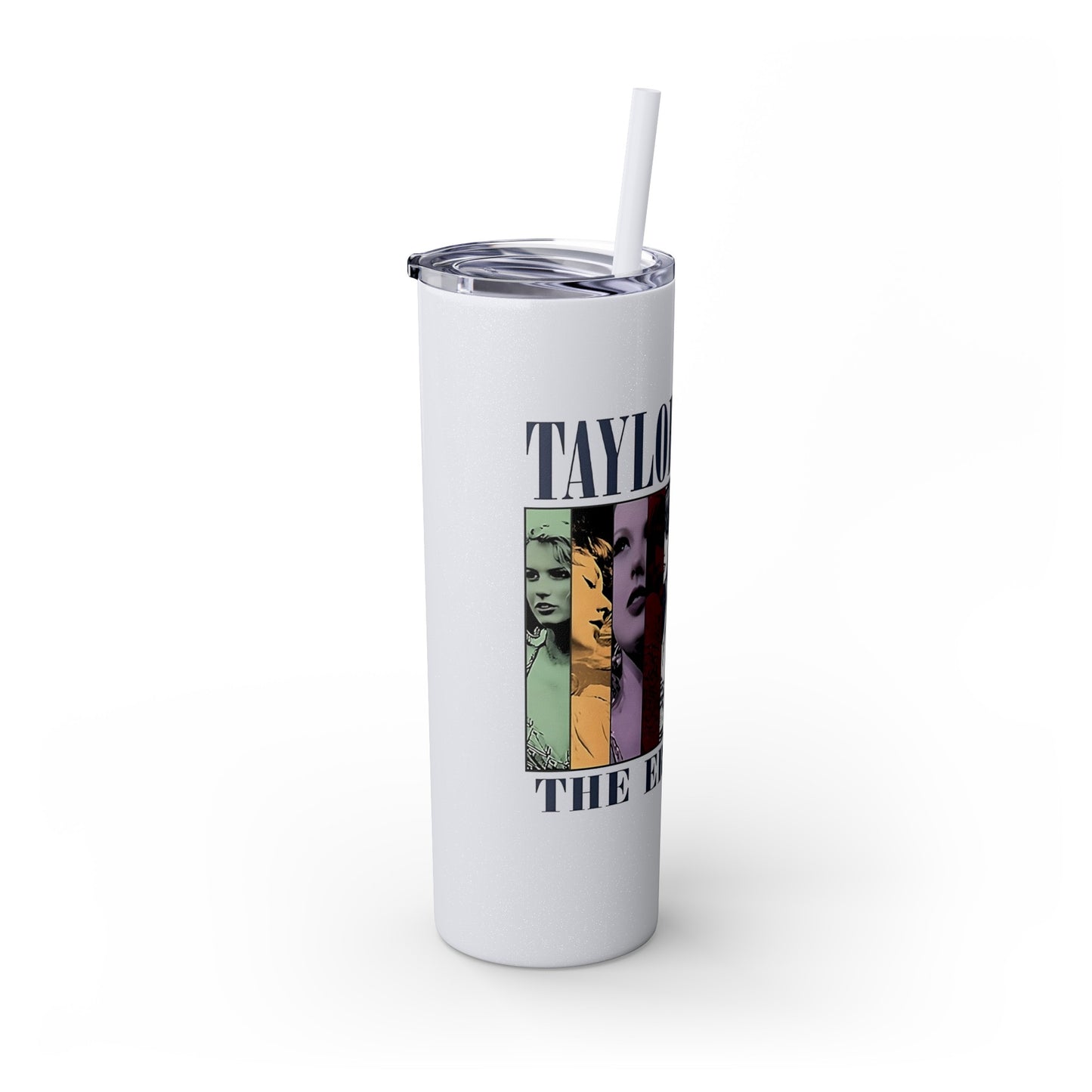 Swiftie Glitter Tumbler, Swiftie Water Bottle, Gift for Swiftie, Gift for Era Tour, TS Skinny Tumbler with Straw, 20oz