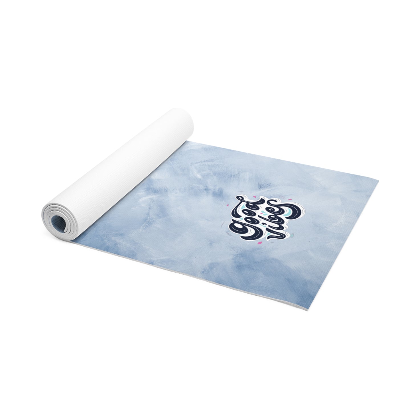 Yoga Mat, Good Vibes Yoga Mat, Great gift for yoga lover, Yoga Accessories, Gifts for Her, Yoga Gifts with carrying case