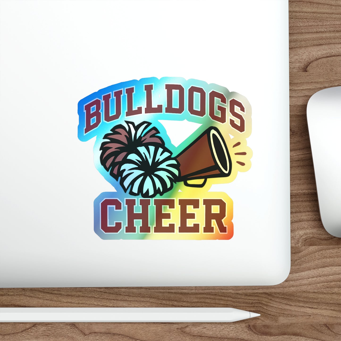 Bulldogs Holographic Die-cut Stickers
